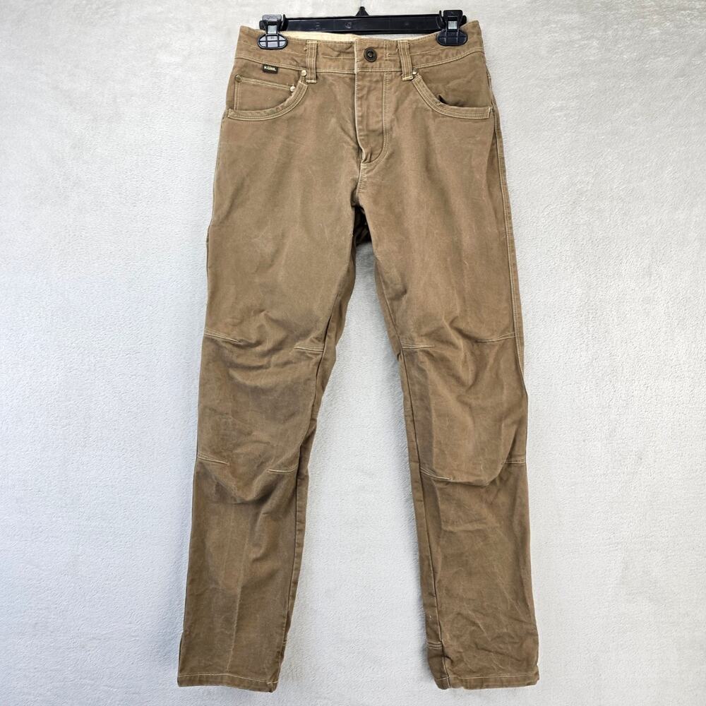Kuhl Pants Mens 28x30 Brown Free Rydr Hiking Trail Trek Work Chore Canvas Rider